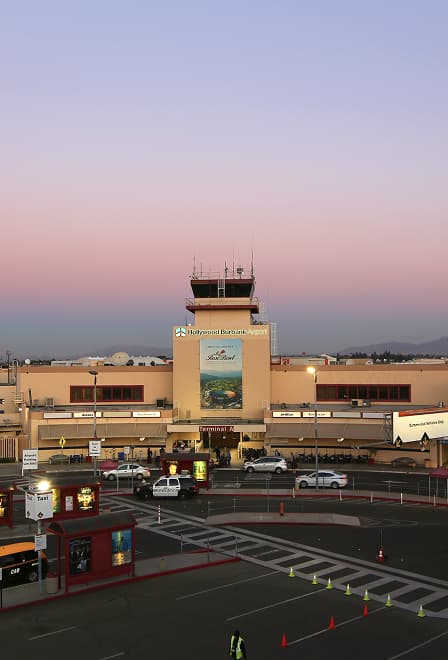 Hollywood Burbank Airport entrance sign