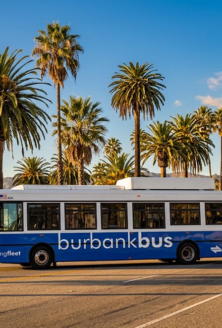 BurbankBus on a Downtown Burbank street