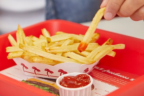 In-N-Out fries and ketchup