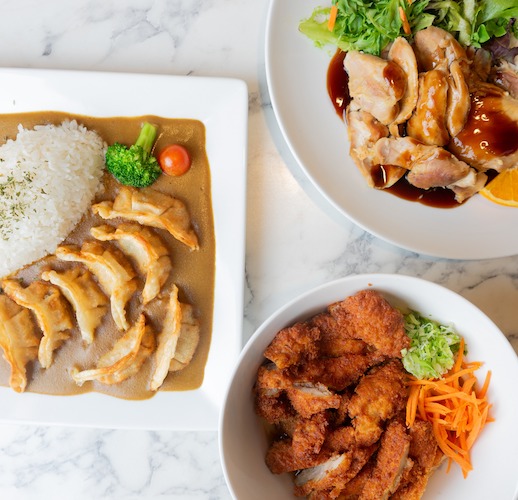 Japanese plates of food