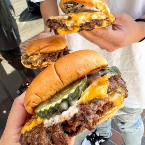 3 smashed burgers