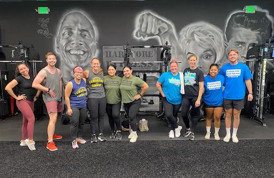 Group at the gym for Hardcore Fitness